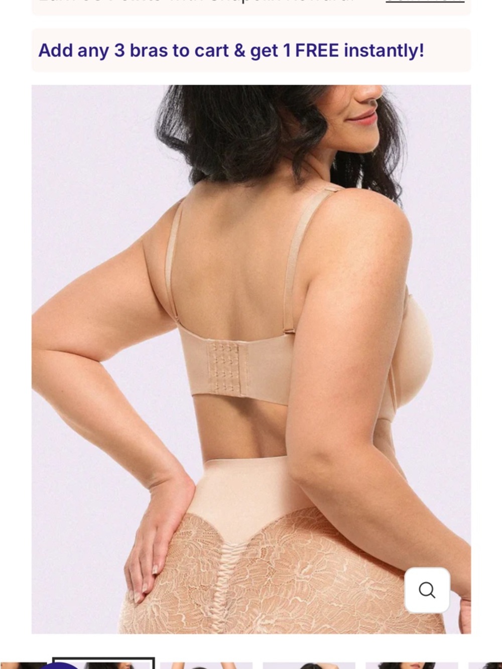 Shapellx Bare Essential AirSlim Convertible Strapless Push Up Bra - Picture 6 of 6